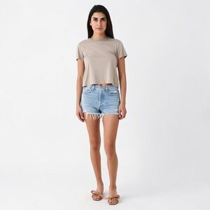 AGOLDE Parker Cutoff Jean Shorts Sz 26 High Rise Denim